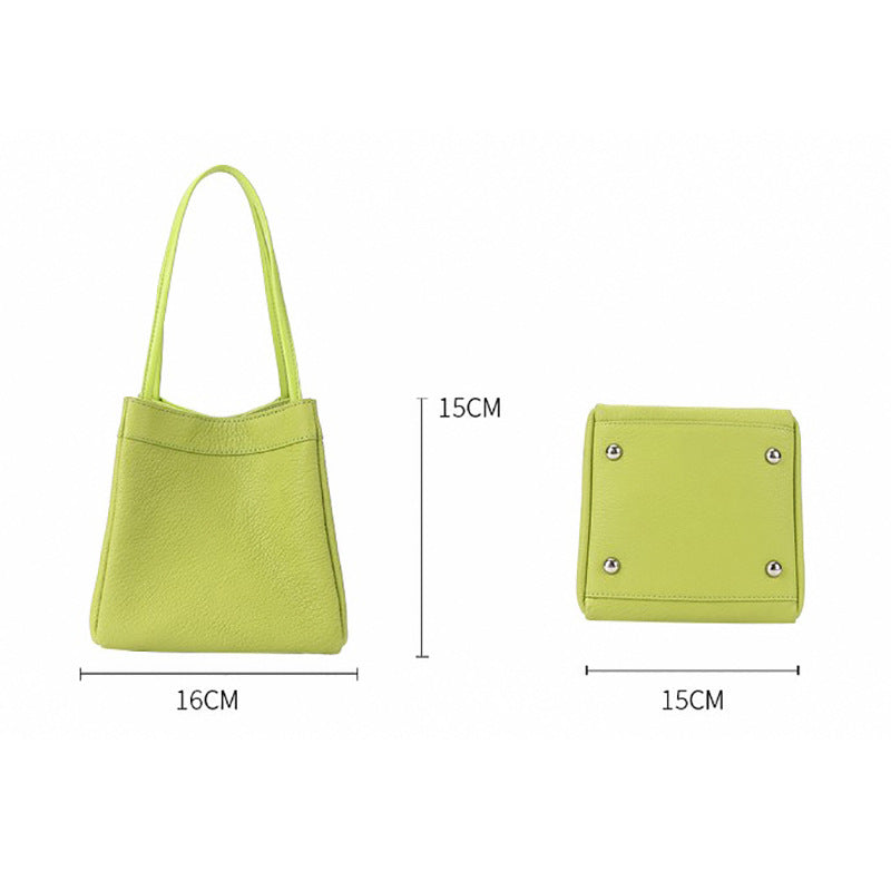 Women's Goat Leather Simple Fashion Genuine Handbags