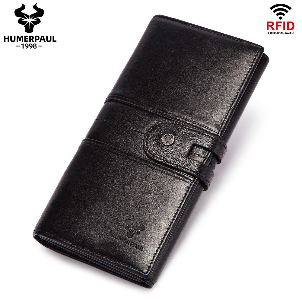 Women's Leather Hand-held Banquet First Layer Long Ladies Wallets