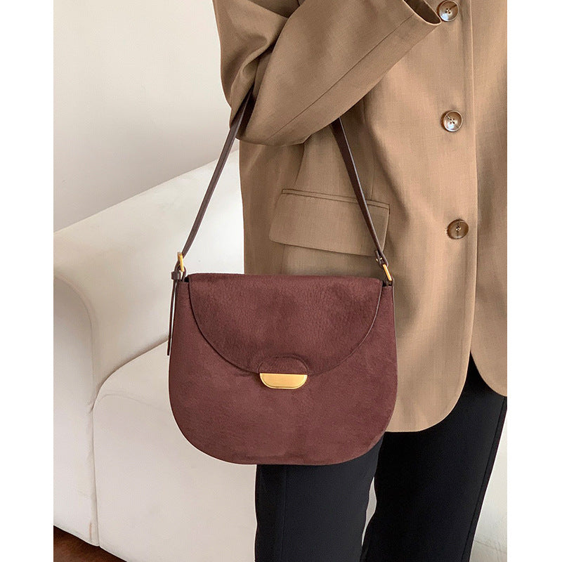 Women's Underarm Large Capacity Genuine Leather Niche Armpit Bags