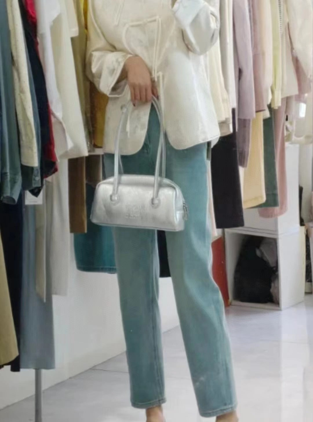 Women's Special Interest Light Luxury High-grade Simple Underarm Baguette Genuine Shoulder Bags