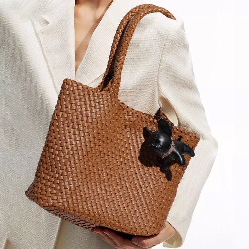 Women's Hand-woven Large Capacity Totes Summer Fashion Shoulder Bags