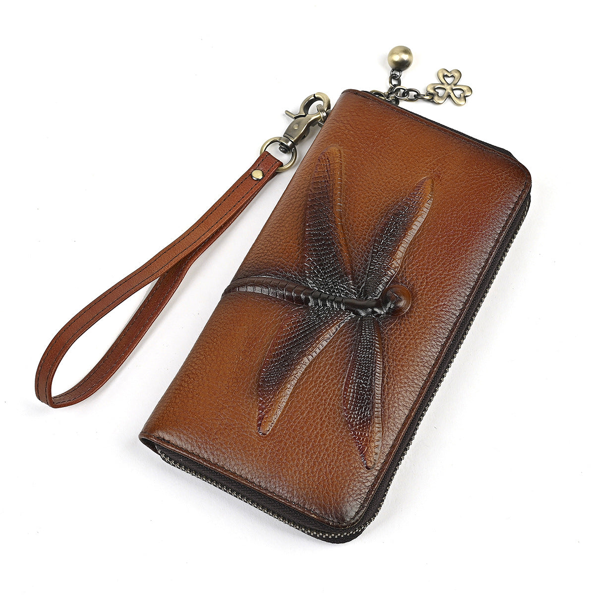 Women's Long Genuine Leather Clutch Trendy Vintage Ladies Wallets