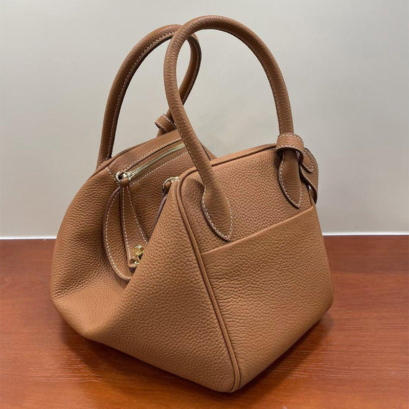 Women's Handmade Cowhide Lindy Doctor Medical Box Crossbody Bags