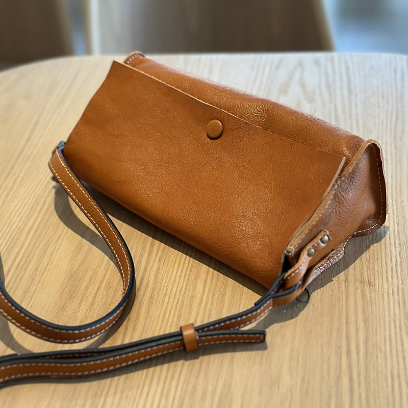 Women's Leather Korean Artistic Closed Toe Layer Crossbody Bags