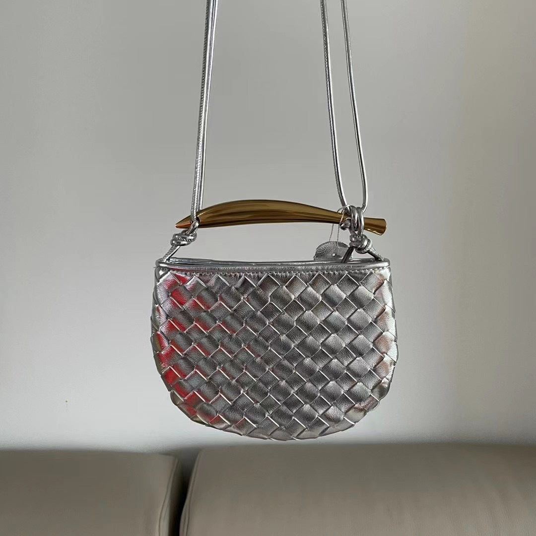 Women's Trendy Braided Leather Female Sardine For Crossbody Bags