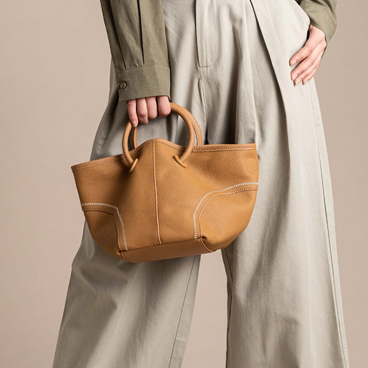 Women's Winter Niche Commuter Basket Portable Soft Handbags