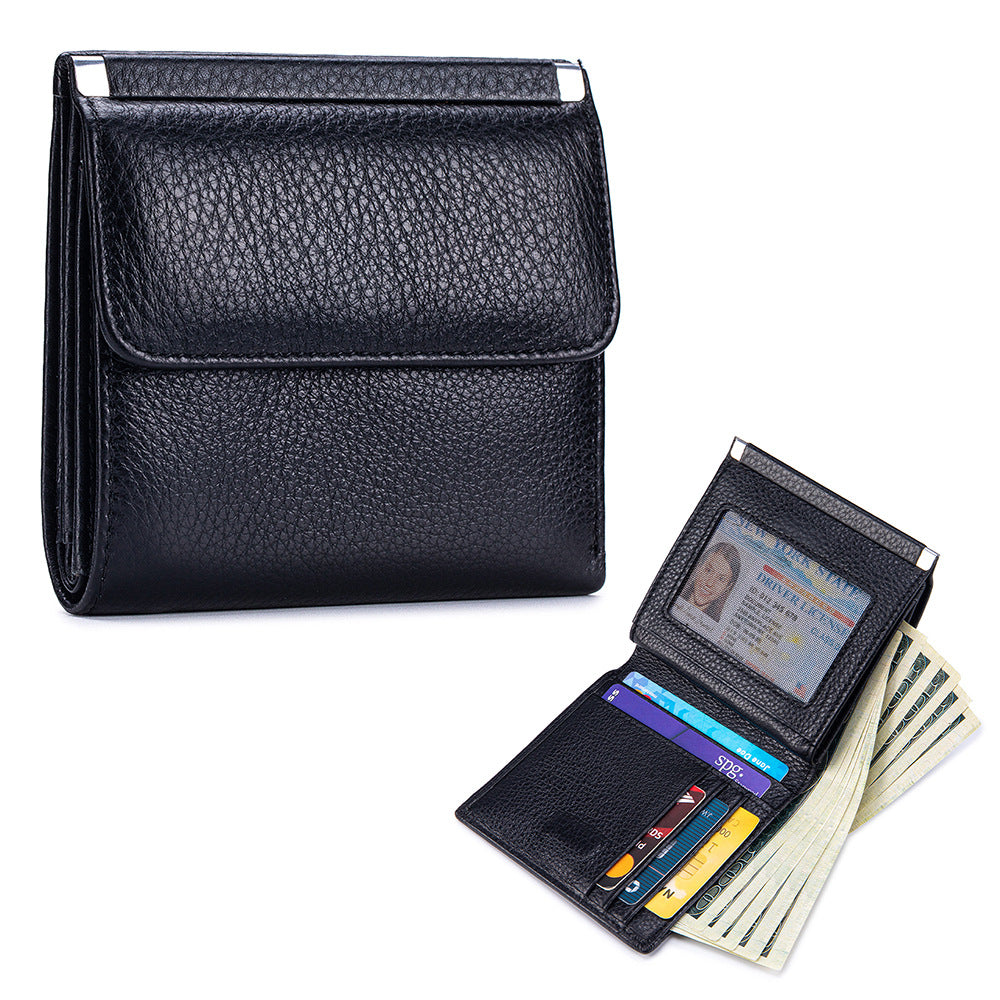Women's Genuine Leather Short High-grade Storage First Ladies Wallets