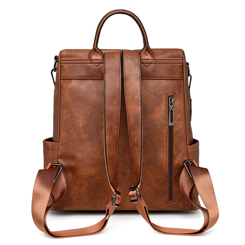 Women's Retro Easy Matching High-grade Two Colors Backpacks