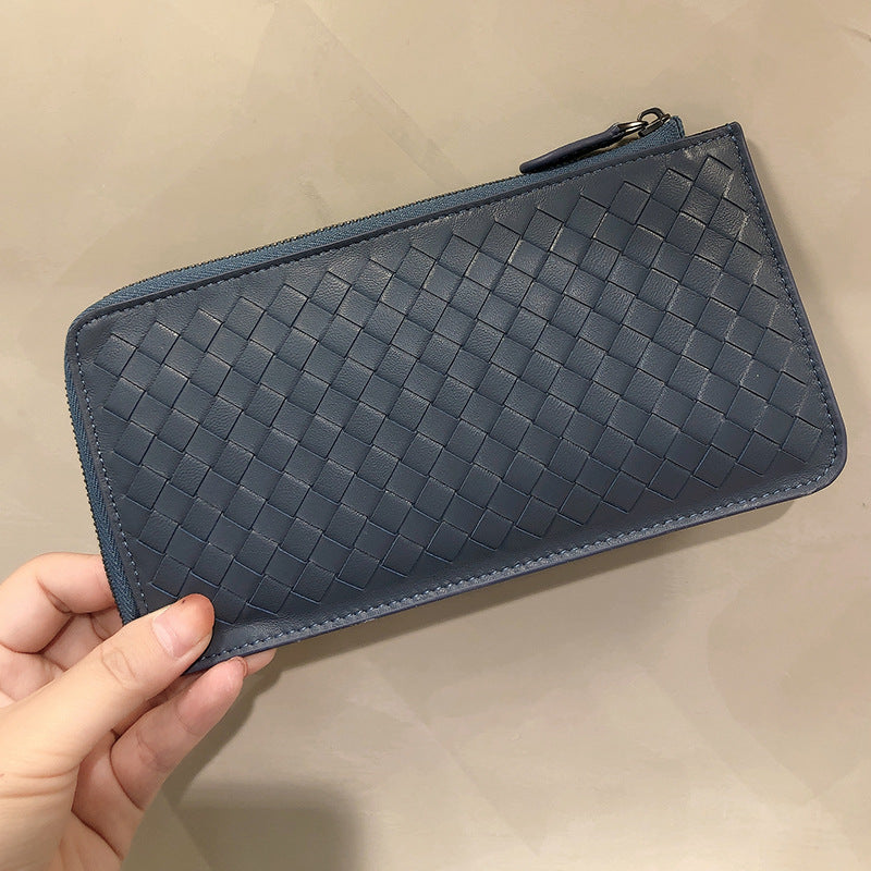 Classy Genuine Leather Lamb Certificate Long Purses