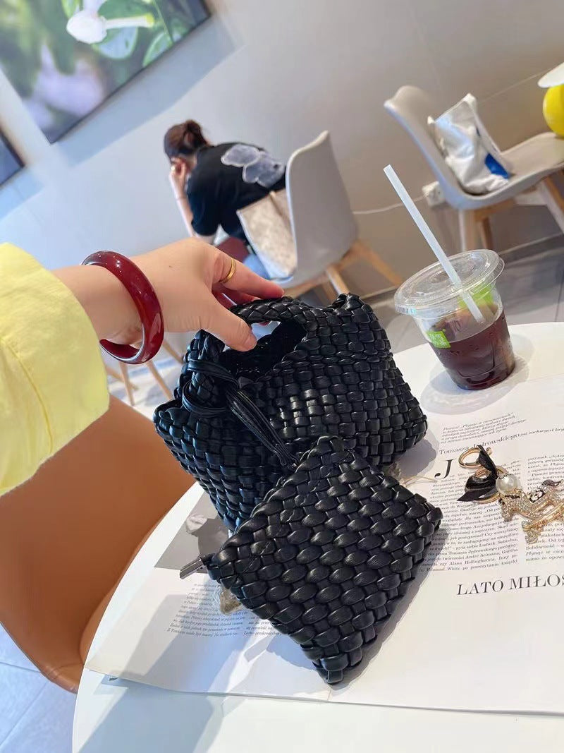 Woven Handmade Mini Portable Vegetable Basket Bags