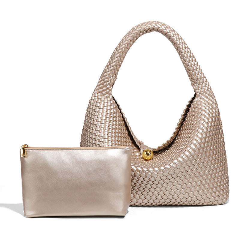 Fashion Large Capacity Hand-woven Dumpling Selenodont Armpit Bags