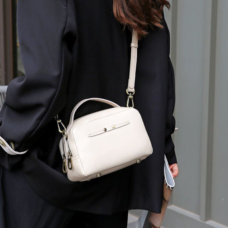 Women's Female Versatile Niche Design Genuine Leather Crossbody Bags
