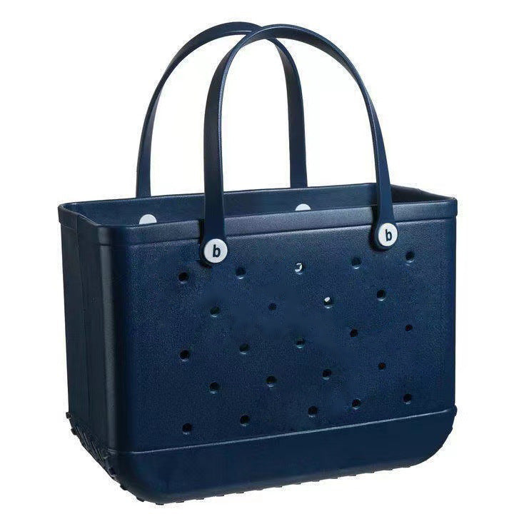 Women's Beach Printed Basket Hole Storage Bags