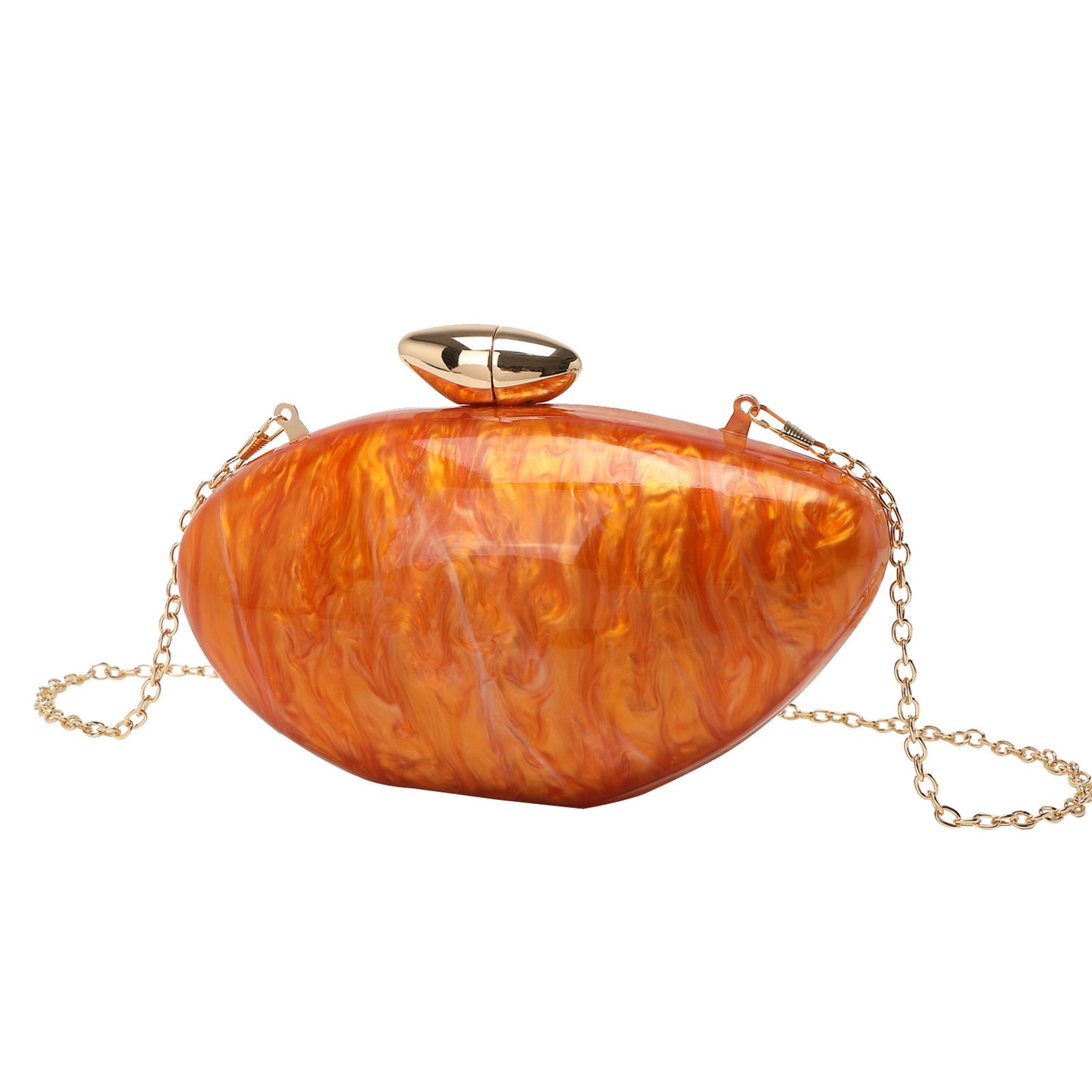 Women's Dinner Fashion Trend Acrylic Clutch Oval Handbags