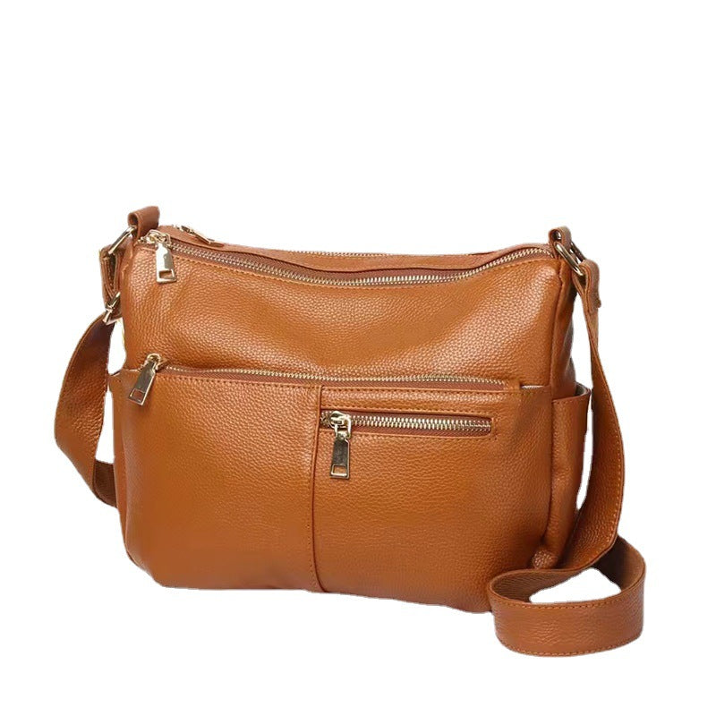 Women's Leather Soft First Layer Large Capacity Bags