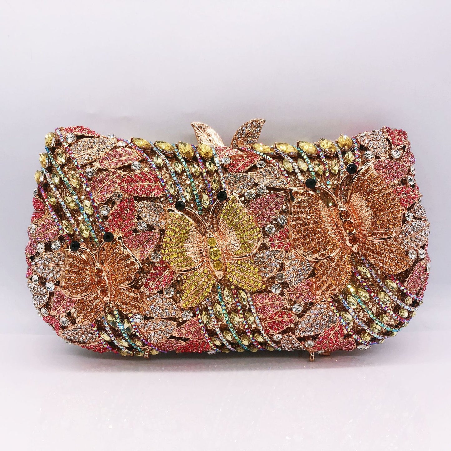 Women's Metal Butterfly Love Flower Diamond Banquet Evening Bags