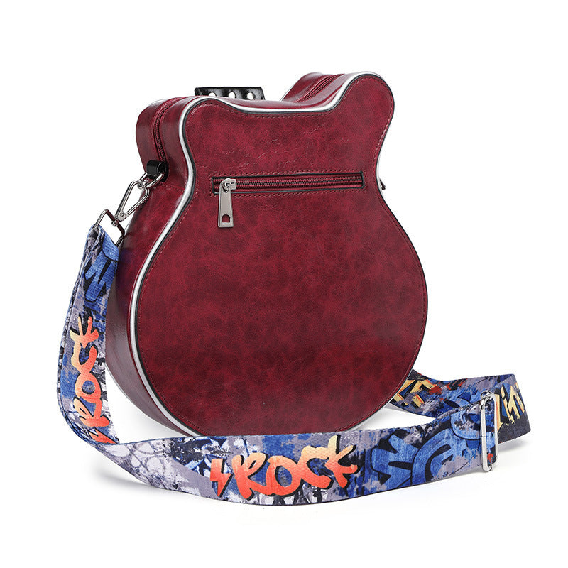 Women's Guitar Shape Handmade Personality Creative Crossbody Bags