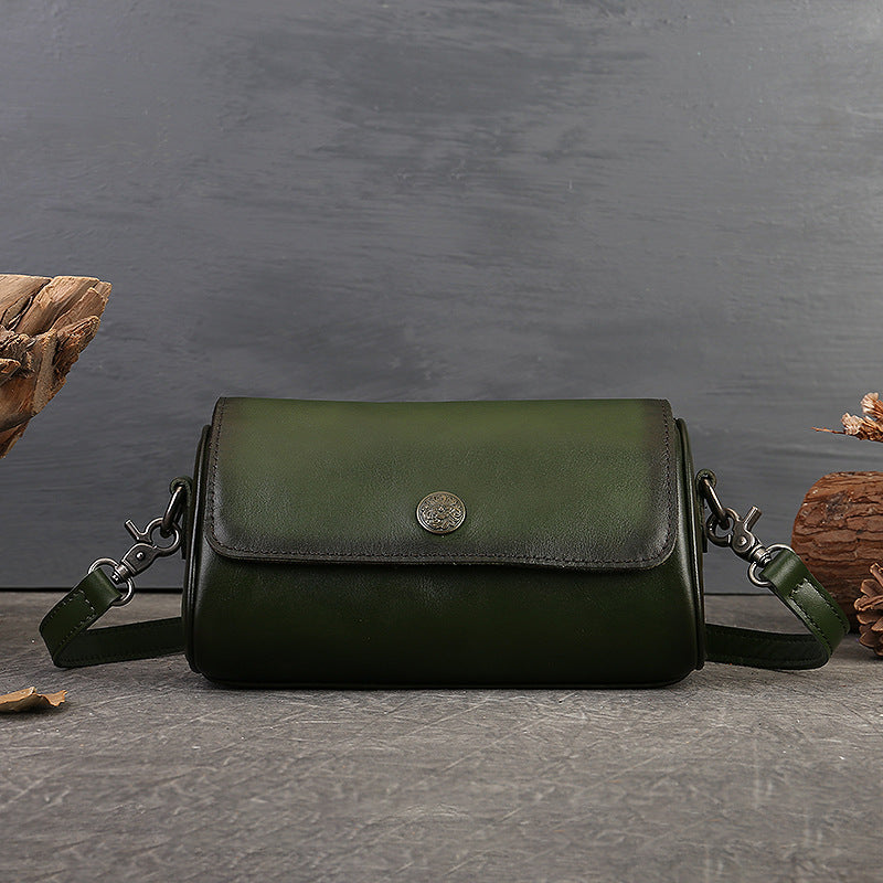 Women's Genuine Leather Summer Retro Minority Design Crossbody Bags