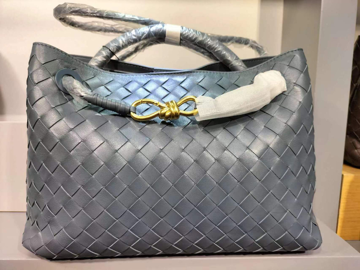 Unique Authentic Leather Weave Versatile Large Shoulder Bags