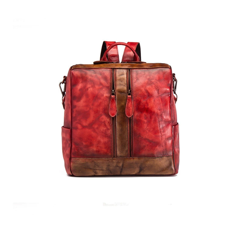 First Layer Cowhide Texture Fashion Color Backpacks