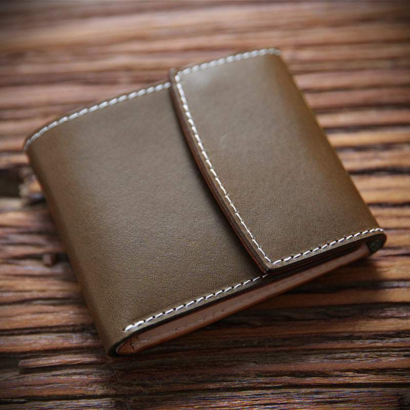 Men's Retro Short Genuine Leather First Layer Men's Wallets