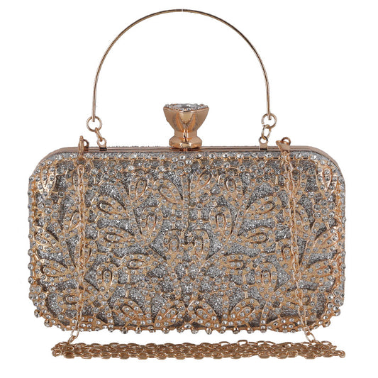 Women's With Diamonds Banquet Clutch Dinner Matching Evening Bags