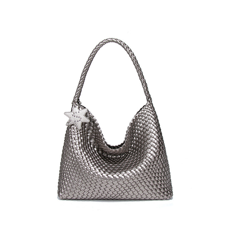 Women's Handmade Woven Large Capacity Commuter Portable Handbags