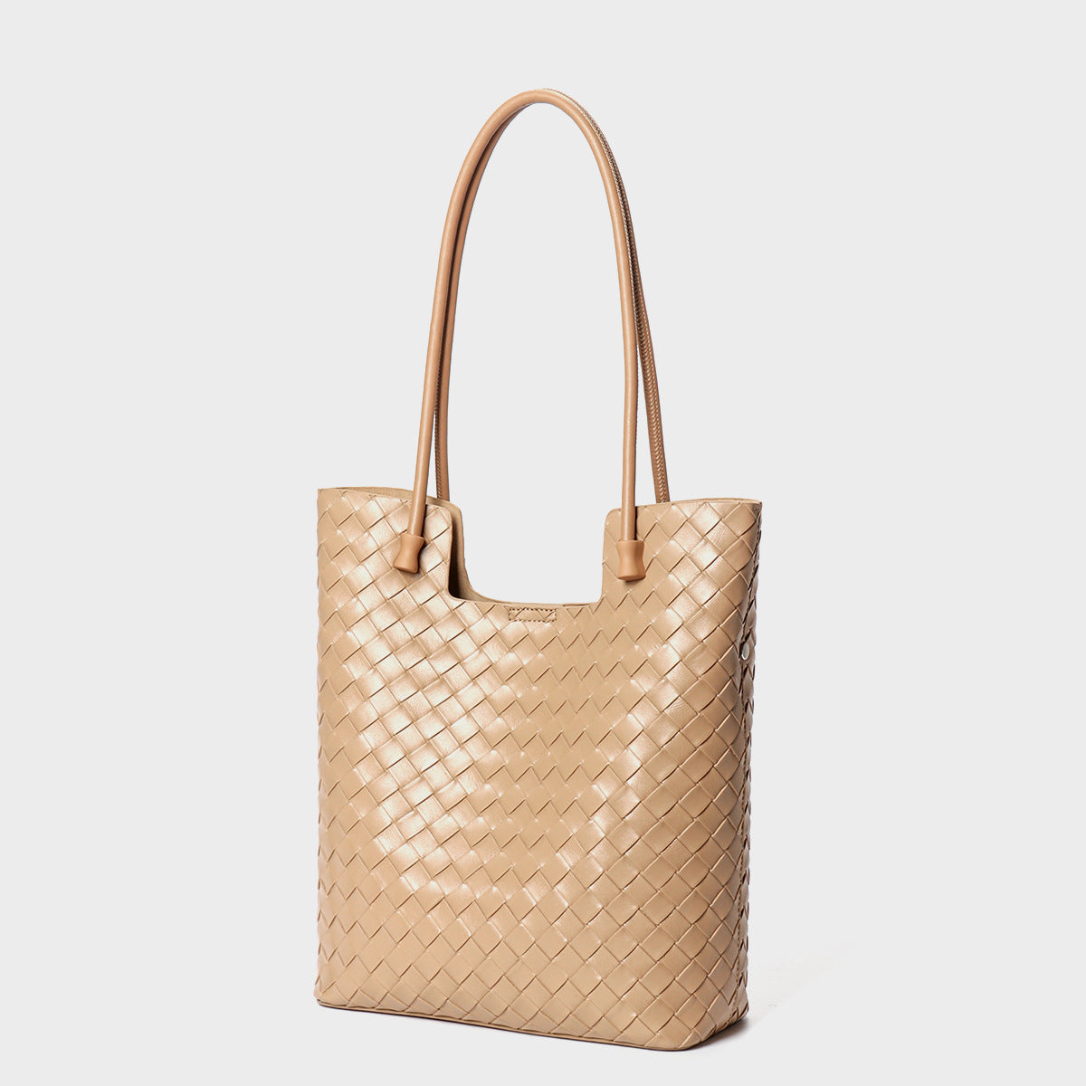 Women's Woven Large Cowhide Commuter Capacity Leather Shoulder Bags