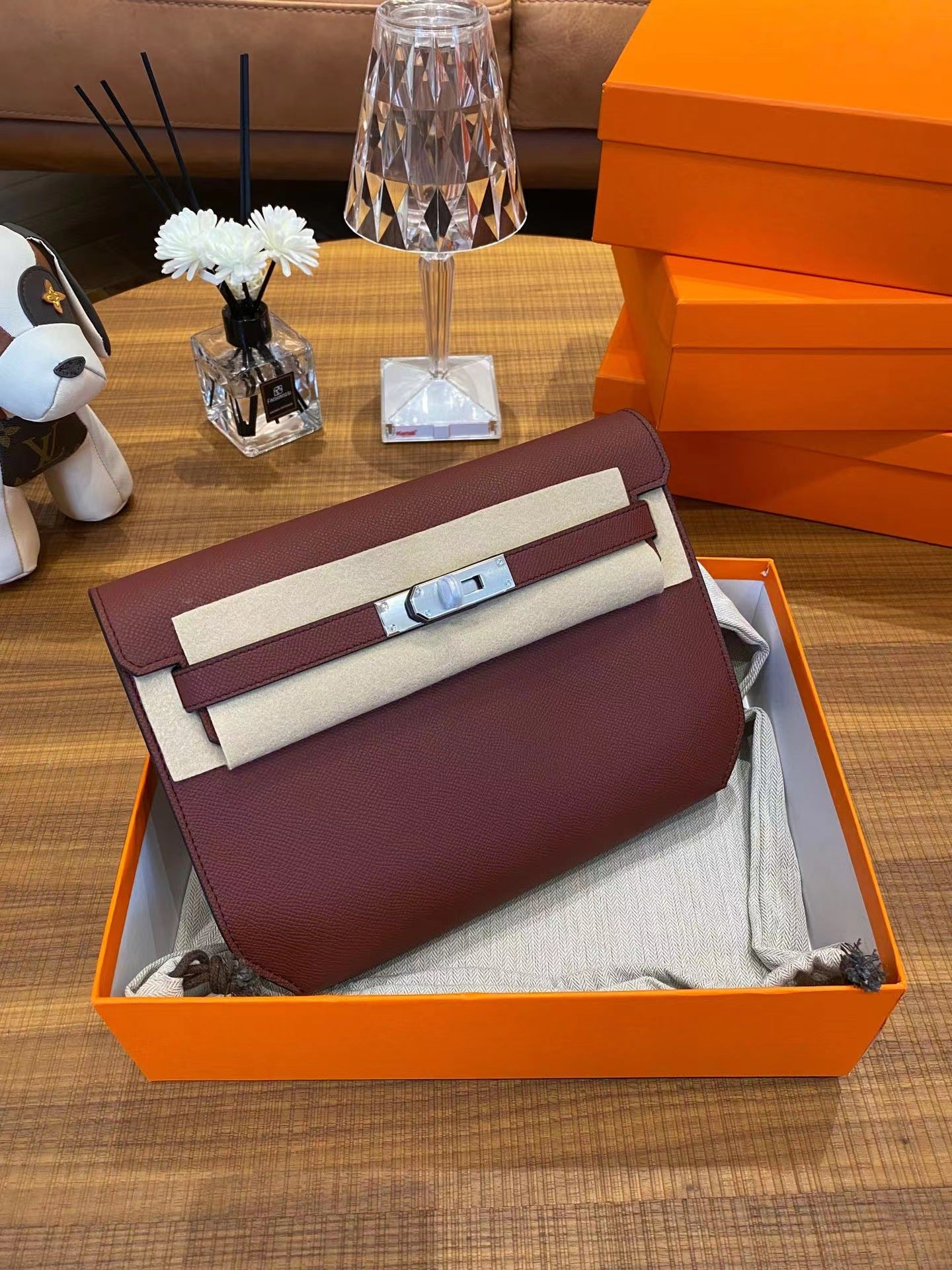 Pretty Classic Kelly Unisex Genuine Leather Crossbody Bags