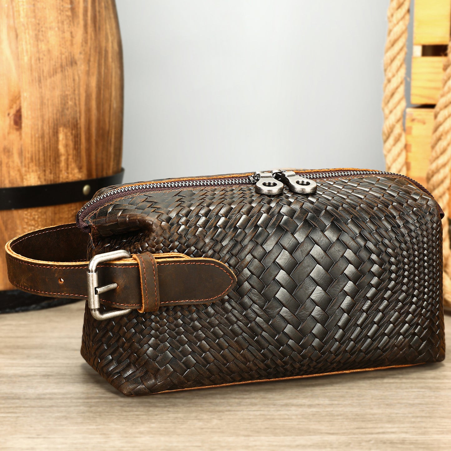 Men's First Layer Cowhide Genuine Leather Clutch Bags
