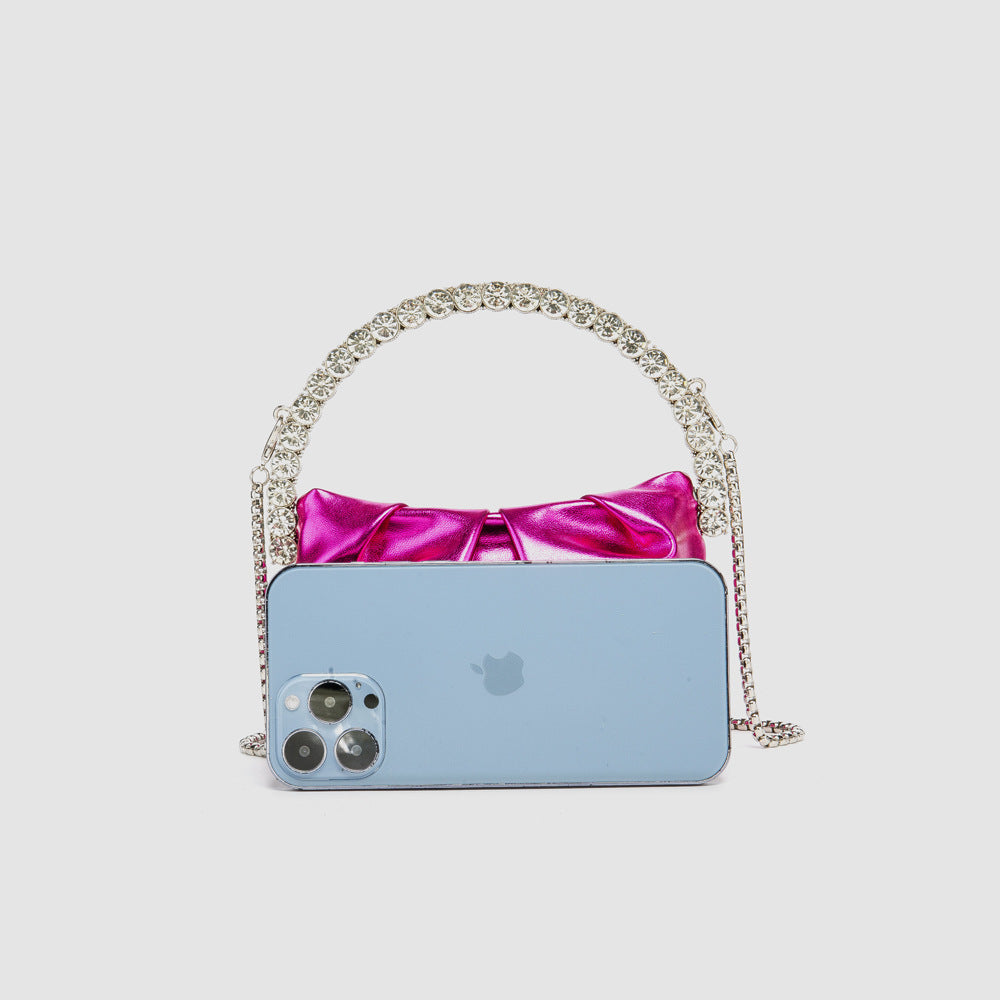 Round Diamond Mini Chain Dinner Party Shoulder Bags