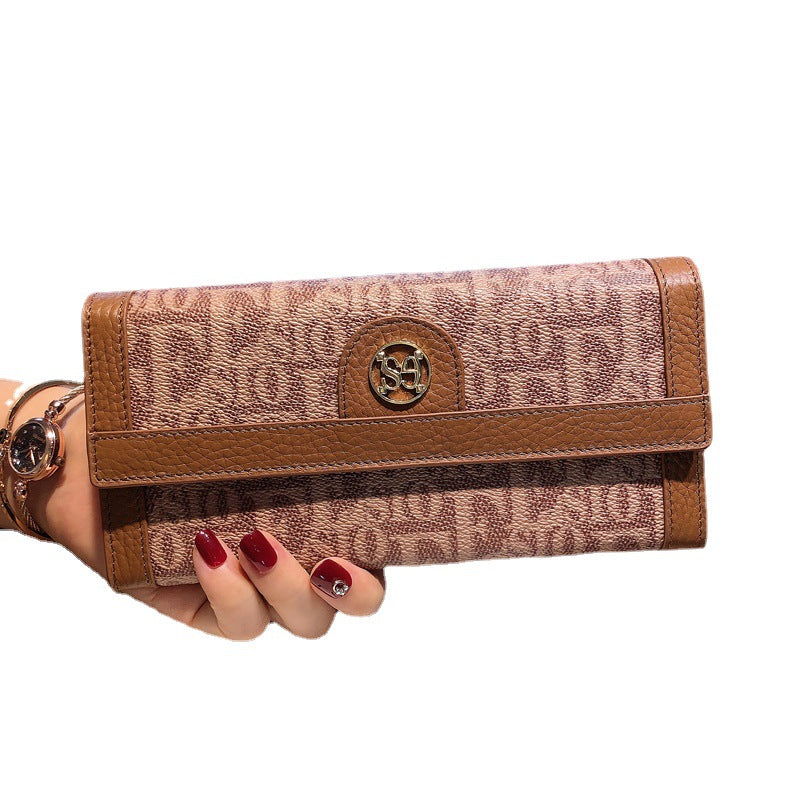 Women's Long Leather Large Capacity Mobile Fashion Ladies Wallets