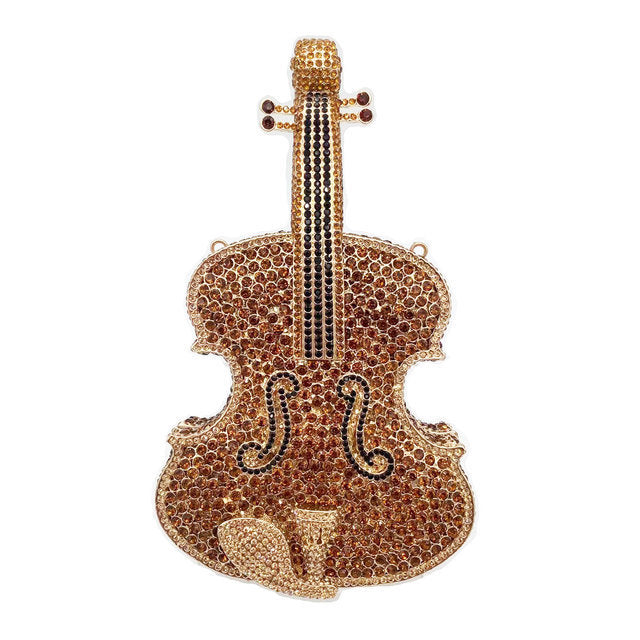 Selection Of Violin Diamond Banquet Rhinestone Evening Bags