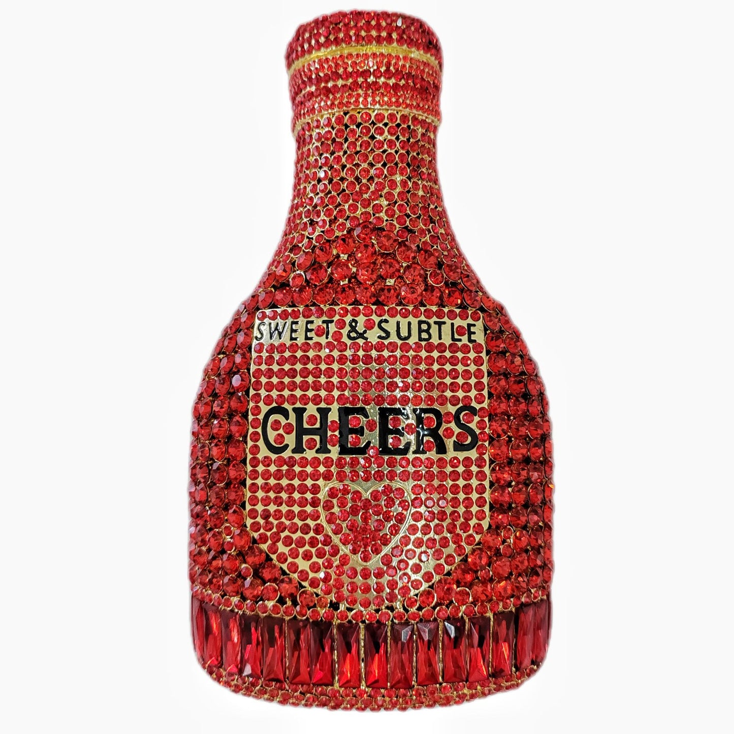 Women's Wei Champagne Bottle Rhinestone Banquet Crystal Bags
