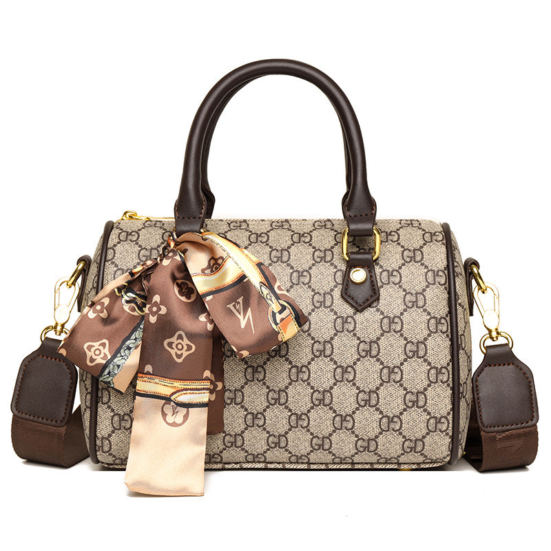 Women's Winter Fashion Boston Pillow Printed For Crossbody Bags