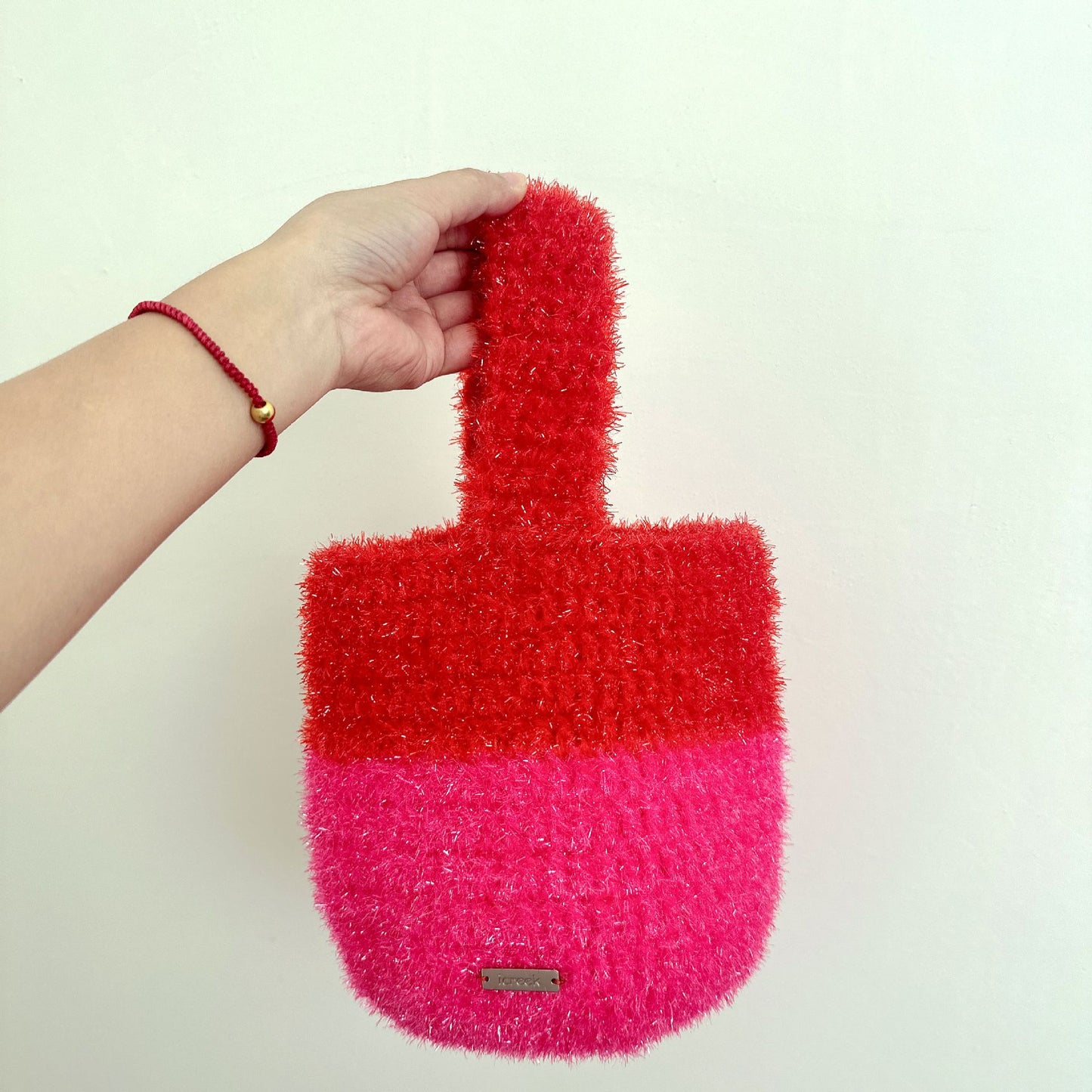 Retro Hand-woven Color Matching Knit Knitted Handbags