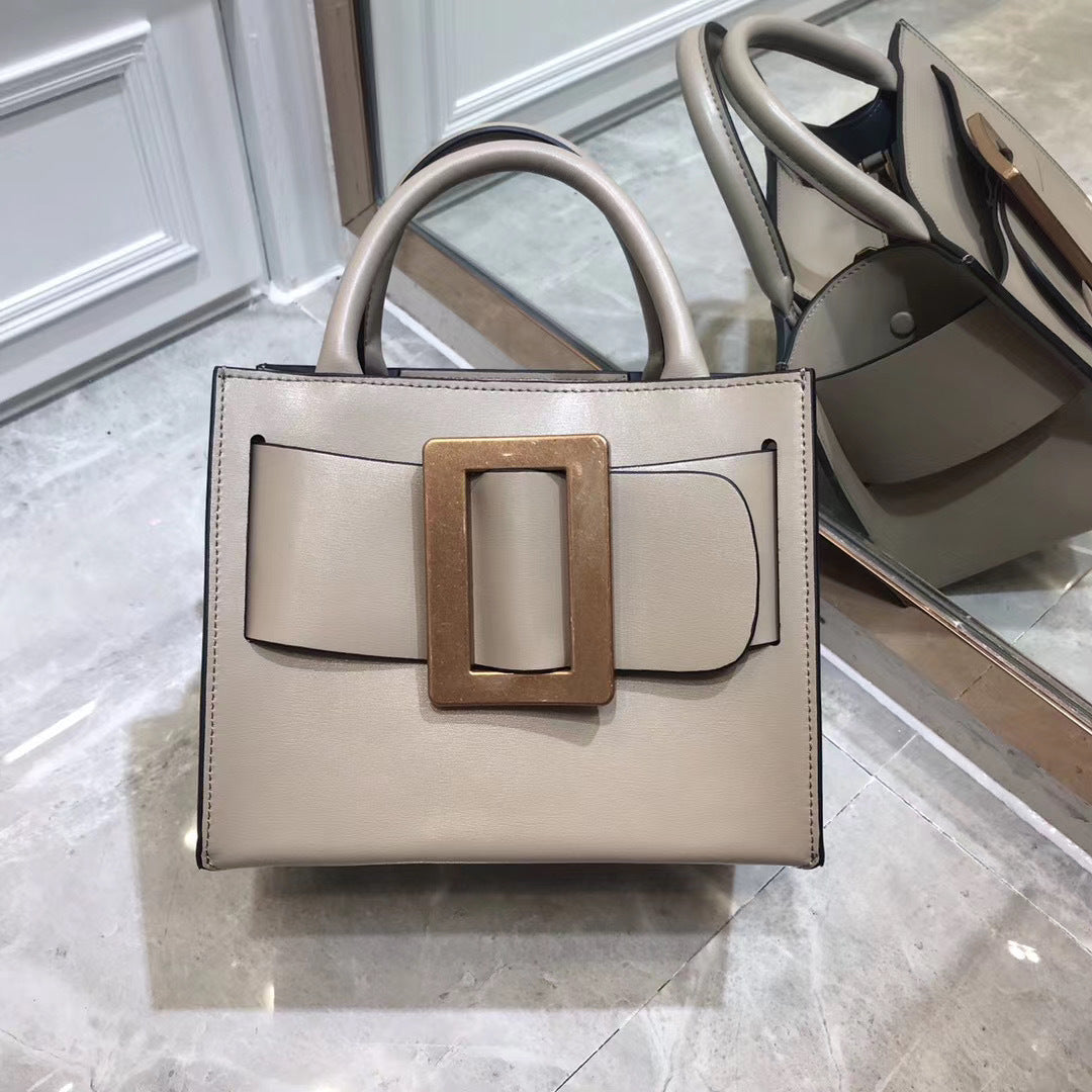 Women's Retro Genuine Leather Assorted Colors Metal Handbags