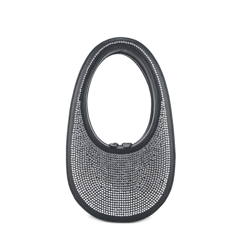 Women's Design Oval Underarm Portable Half-moon Egg Handbags