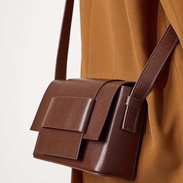Women's & Men's & Design Neutral Soft Leather Woven Small Square Bags