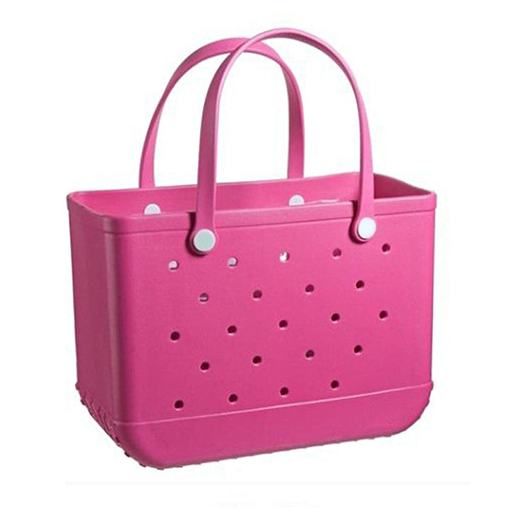 Women's Beach Printed Basket Hole Storage Bags