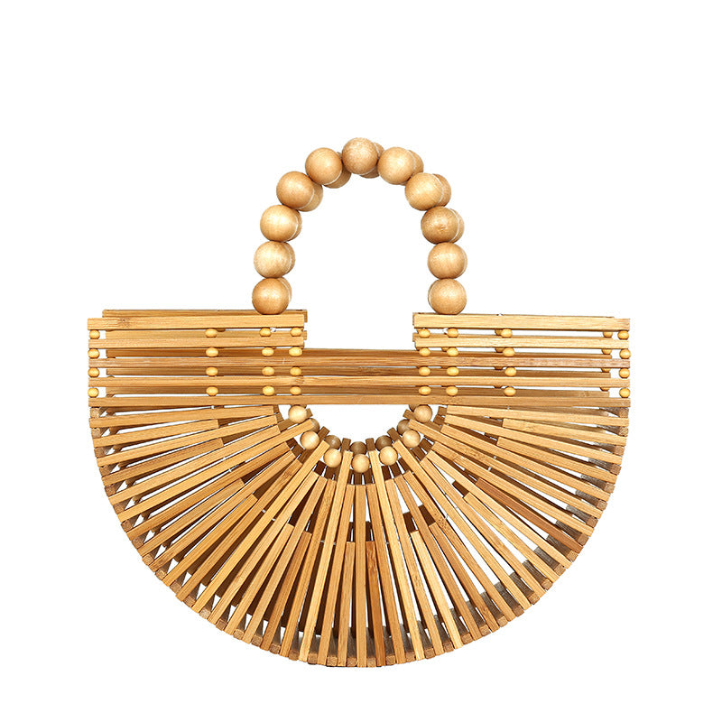 Women's Super Popular Hand-woven Bamboo Woven Basket Handbags