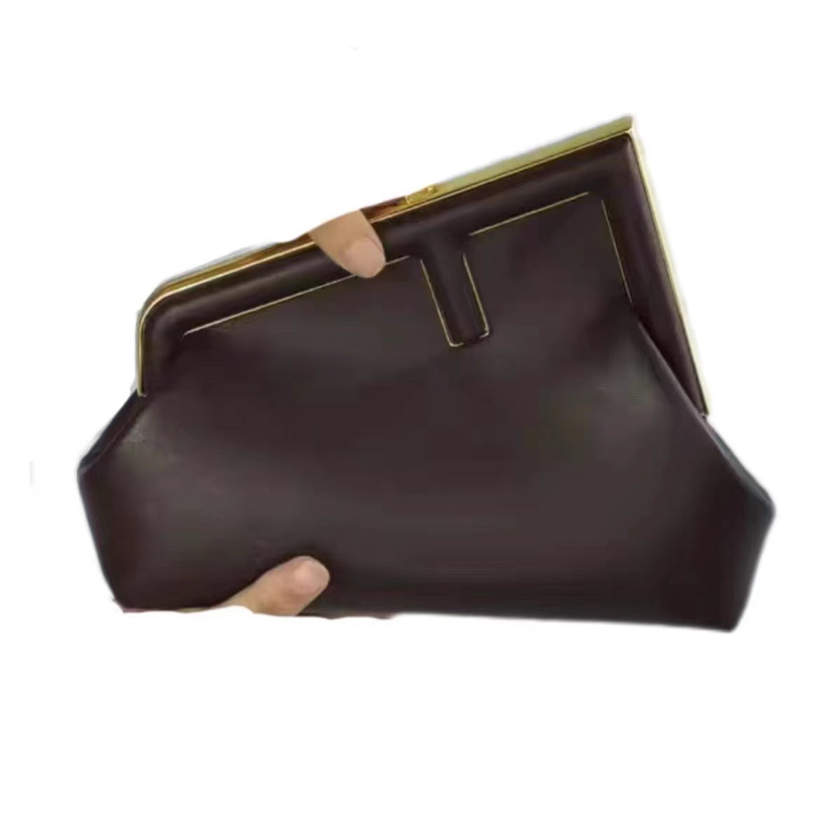Women's Clip Cowhide Cloud Simple Hand Holding Crossbody Bags