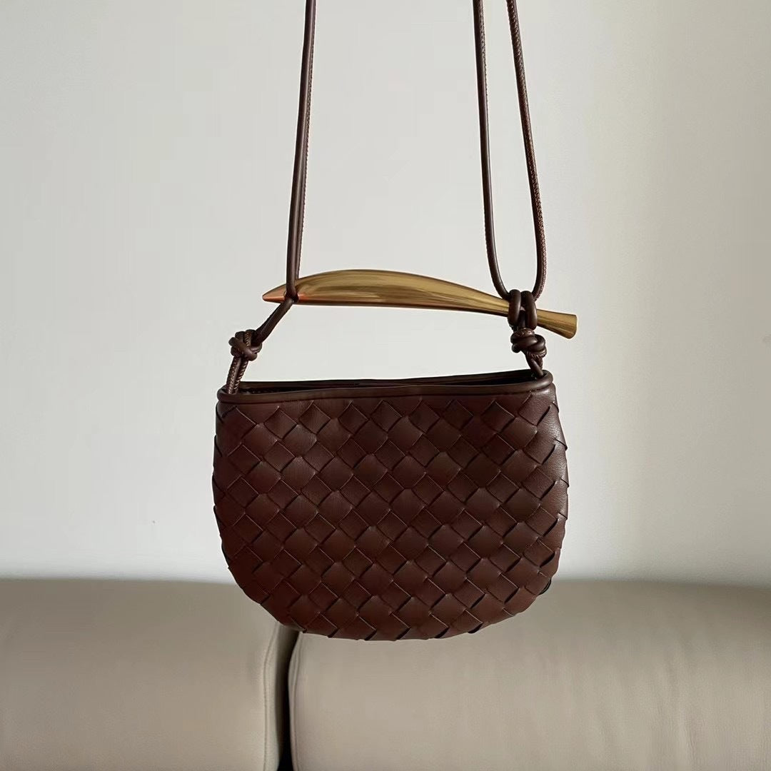 Women's Trendy Braided Leather Female Sardine For Crossbody Bags
