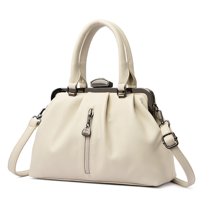 Women's Fashion Pleated Simple Large Capacity Shoulder Bags