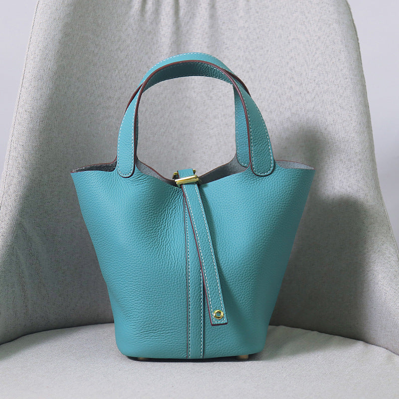 Women's Upgraded First Layer Cowhide Gold Vegetable Handbags