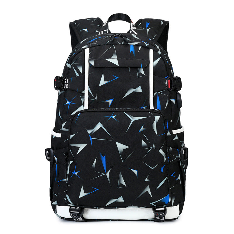 Men's Thermal Transfer Printing High Waterproof Computer Backpacks
