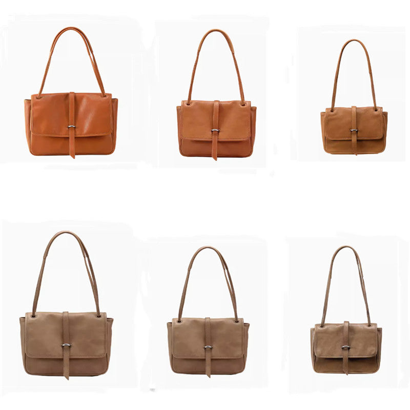 Women's Lazy Full Series Genuine Leather Large Bags