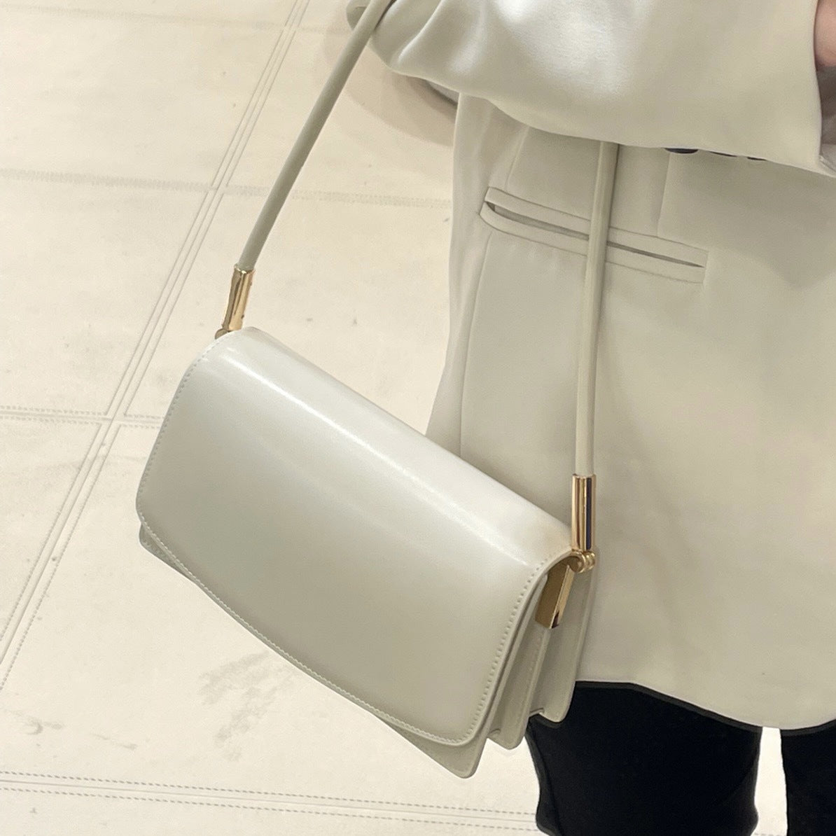 Women's Genuine Leather Summer Korean Style Baguette Shoulder Bags