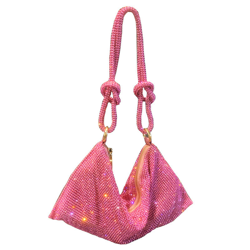Rhinestone Knotted Hand Carrying Envelope Dinner Shoulder Bags