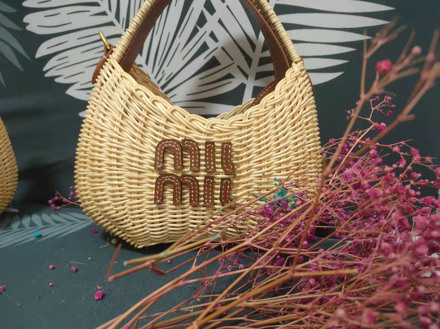 Home Rattan Weave Primary Color Hand-woven Handbags